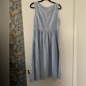 NWT Cider Blue and White gingham Dress women’s size L